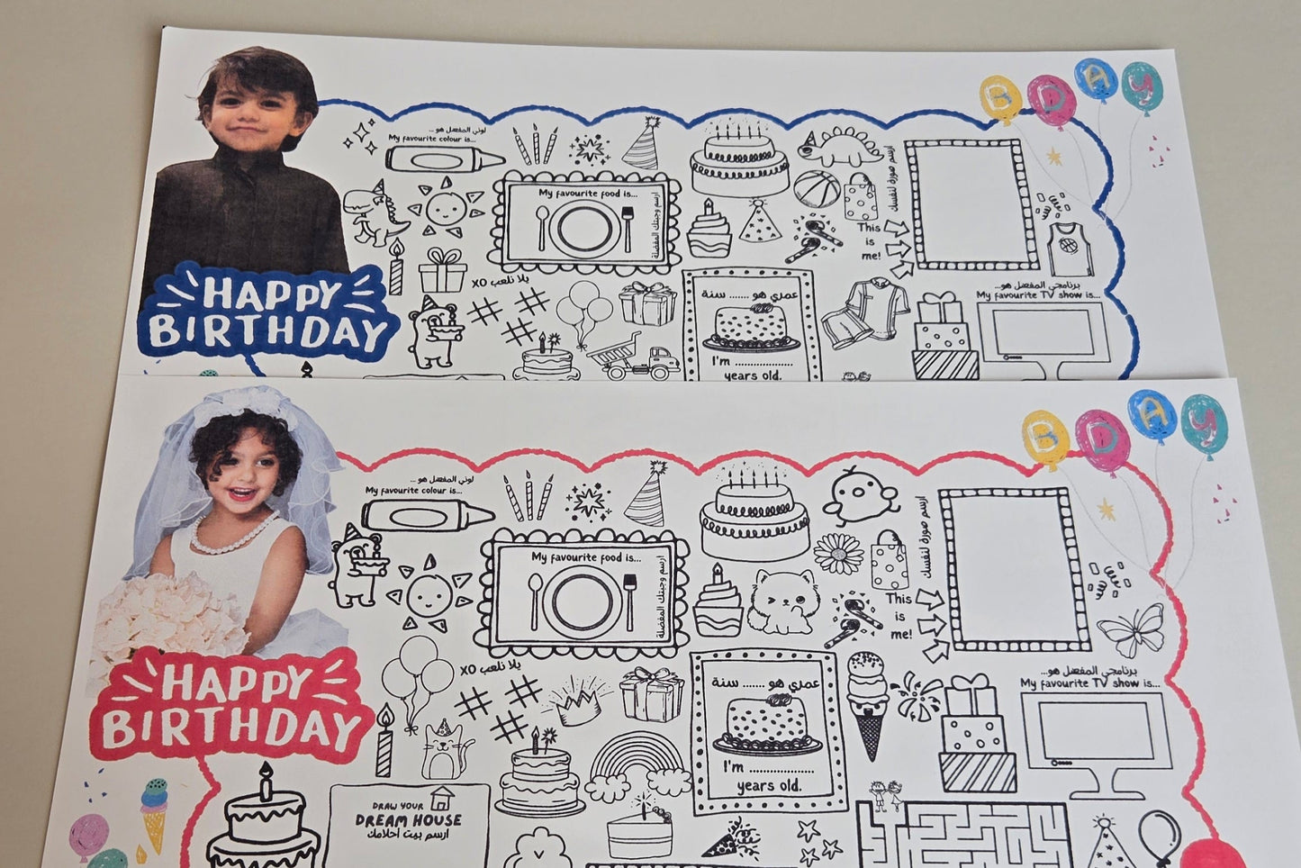 Birthday placemat